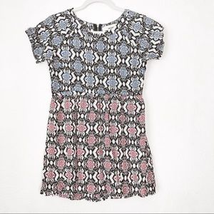 Sans Souci Geometric Design Short Sleeves Tunic Top Mini Size XS